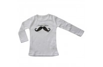 Tshirt Moustache forever blanc by Zekid