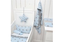 Couverture - Passe couloir STAR Blue/Light Grey by Baby's Only